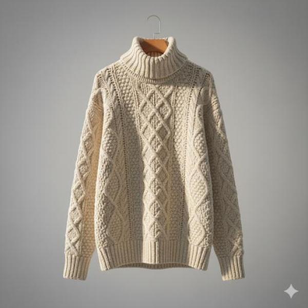 Knit Turtleneck Sweater (Digital)